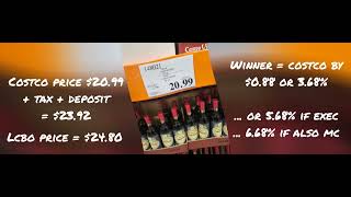 5 Wine Costco LCBO Cost Comparison [upl. by Lamhaj58]