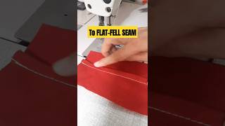 FLATFELL SEAM Sewing Tutorial for Beginners sewing sewingtutorial shorts youtubeshorts [upl. by Arde]