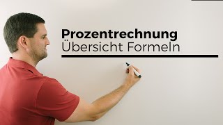 Prozentrechnung Formeln zu G W und p Übersicht  Mathe by Daniel Jung [upl. by Avirt736]