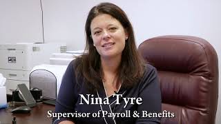 Welcome To Nina Tyre Supervisor of Payroll amp Benefits [upl. by Wymore834]