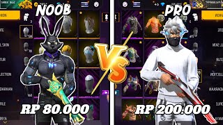 REVIEW AKUN FF Rp 80000 VS Rp 200000  FREE FIRE INDONESIA [upl. by Corella]