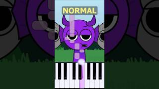 Durple Theme Incredibox Sprunki Retake  Normal Vs Horror on piano [upl. by Emanuel877]