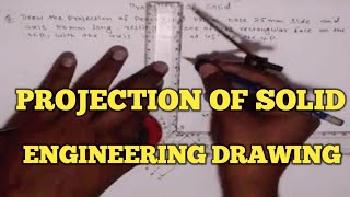 Projection of solidspentagonal prismEngineering drawing [upl. by Sharpe390]