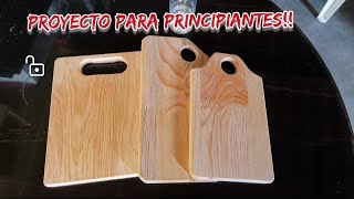 tablas de madera para picar  proyecto facil [upl. by Otrebireh212]