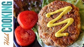 Veggie Burger Recipe  Vegetarian Black Bean Burger  Hilah Cooking [upl. by Frear]