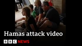 Shocking video of family held captive by Hamas after killing teenage daughter  BBC News [upl. by Acessej]