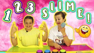 123 SLIME  UN DOS TRES Slime  Slime challenge VIDEOS DE SLIME [upl. by Yebot]