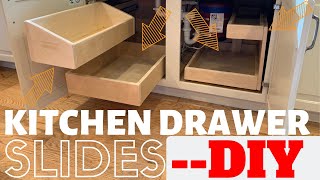 DIY Kitchen Drawers  Slides [upl. by Luhe843]