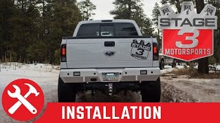 19992014 F250 F350 Super Duty Fusion Rear Off Road Bumper Install [upl. by Zurkow]