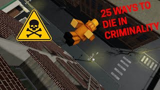 25 WAYS TO DIE IN CRIMINALITY ROBLOX [upl. by Bronez266]