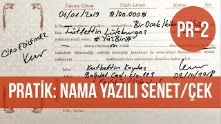 Pratik NAMA YAZILI SENETÇEK  NASIL DÜZENLENİRDEVREDİLİR Kıymetli Evrak [upl. by Brogle721]