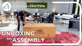 📦 Yamaha CLP875  Unboxing amp Assembly  Digitalpianocom [upl. by Ardnat]