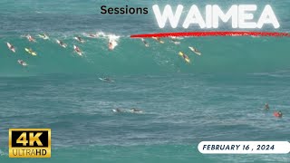 Surfing WAIMEA BAY RAW4KFEB16 [upl. by Linnell]