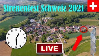 🚨🔊 LIVE Sirenentest Schweiz 2021  Allgemeiner Alarm [upl. by Elimaj783]