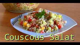 Couscous Salat einfach und lecker veganes rezept [upl. by Elsey640]