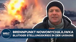 PUTINS KRIEG Stellungskrieg an der Front in der Ukraine  Brennpunkt Nowomychajliwka [upl. by Sabah]