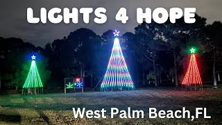 Lights 4 Hope Christmas Drivethru lights West Palm Beach Florida lights4hope [upl. by Danita721]