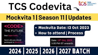 TCS Codevita Updates  Mockvita1  Test Date 13 Oct 2023  How to Attend  2024  2025  202627 [upl. by Joerg]