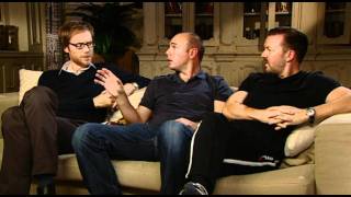 Ricky Gervais Stephen Merchant and Karl Pilkington An Idiot Abroad interview [upl. by Saitam174]