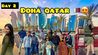 Day 2 in Doha Qatar 😍 World’s Safest Country🇶🇦 Krina Pathak Vlog Drama play flag district⭐️ [upl. by Pacificas]