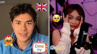 AN ACTOR ON OMEGLE 🙈  I got too shy to rizz him up 🤣 [upl. by Alemat]