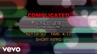 Avril Lavigne  Complicated Karaoke [upl. by Elwyn]