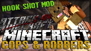 Minecraft ATTACK ON TITAN HOOK MOD Modded Cops and Robbers [upl. by Uolyram]