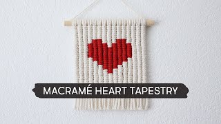 Making a Macramé Heart Tapestry [upl. by Ayamahs966]