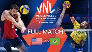 🇺🇸 USA vs 🇧🇷 BRA  Full Match  Men’s VNL 2022 [upl. by Oirotciv]