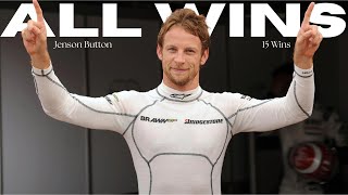 Jenson Button  All 15 wins [upl. by Leirol]