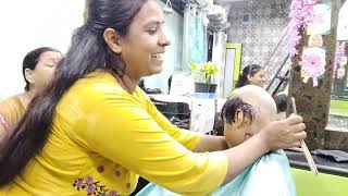 8 year old girl headshave video [upl. by Ahseet]