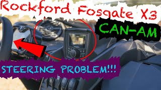 Rockford Fosgate SOUND SYSTEM STEERING PROBLEM For CanAm Maverick X3 Pulling Right [upl. by Nollat]