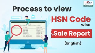 Process to view HSN Code wise Sale Report English [upl. by Gelya]