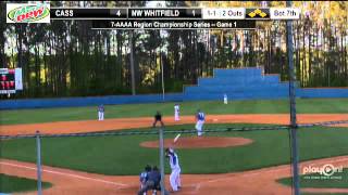 Cass Baseball Dylan Williams strikes out final batter in 41 win over NW Whitfield [upl. by Udele]