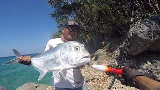 Giant Trevally Takluk dari pinggir tebing  Rock Popping [upl. by Concordia781]