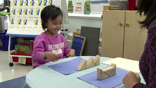 Transforming ThreeDimensional Shapes with Child 36 Early Math Collaborative [upl. by Ahsinan]