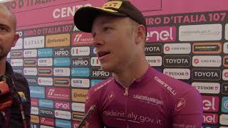 Jonathan Milan  Interview at the finish  Stage 13  Giro dItalia 2024 [upl. by Reames]