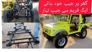 Part 4 Suzuki jeep Modifications SJ410 jeep All parts Self Fitting Porani jeep ko modified Kren [upl. by Einalem]