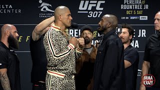 Alex Pereira amp Khalil Rountree FIRST Face Off for UFC 307 [upl. by Columbus]