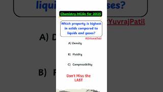 🔥 States of Matter MCQs class 11  NEET amp JEE 2025  chemistrymcqs [upl. by Brazee215]