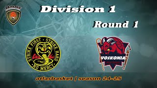 Atlasbasket  Div 1Round 1  COBRA KAI vs VOSKONIA [upl. by Leach]