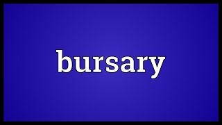 Bursary Meaning [upl. by Einahteb]