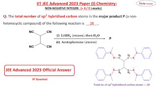 The total number of sp2 hybridised carbon atoms in the major product P a nonheterocyclic compound [upl. by Ahter]