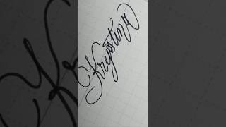 ☆Krystina☆ calligraphy handwriting lettering writing signature art shortvideo [upl. by Nylakcaj]