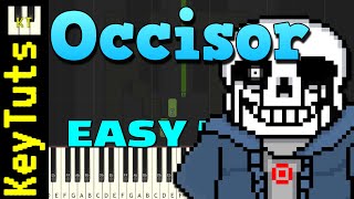 Occisor KillerSanss Theme by NyxTheShield  Easy Mode Piano Tutorial Synthesia [upl. by Erodasi371]