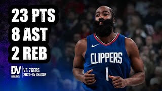 James Harden vs 76ers 23 pts 8 ast 2 reb  Nov 24 2024  Regular Season [upl. by Auqenet]