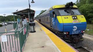 Long Island Rail Road Trains 6054 and 6005 at Speonk Sunday August 11 2024 [upl. by Naujik]