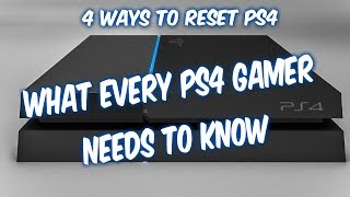 4 WAYS HOW TO RESET PS4  factory restore controller reset service menu initialize PS4 [upl. by Grimbly]