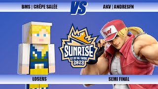 BMS  CRÊPE SALÉE VS AKV  ANDRESFN  LOSERS SEMI FINAL  SUNRISE 2023 [upl. by Ebag]