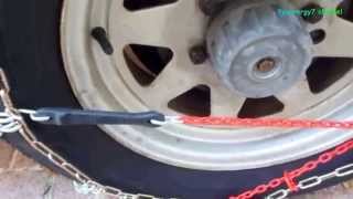 Installing LaClede Alpine Mud Snow Chains on a Suzuki Samurai [upl. by Joseph]